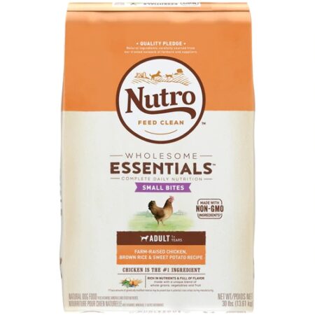 Nutro Wholesome Essentials Small Bites Adult Dog Food Chicken Brown Rice & Sweet Potato -- 30 lbs