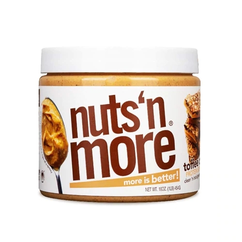 Pasta de Amendoim Nuts N More Toffee Crunch Superfood Alta Proteína - 454g