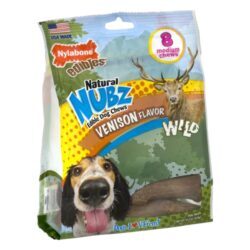 Nylabone Natural Nubs Antler: Petisco Mastigável de Veado para Cães Médios - 8 Unidades