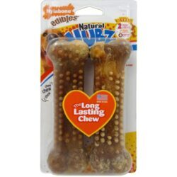 Nylabone Natural Nubz Mordedor Mastigável Cães Grandes Frango 2 Unidades