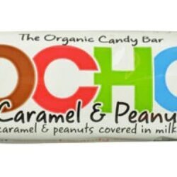 Barra de Chocolate Orgânica OCHO Caramel e Amendoim 40g - Energia Natural e Sabor Autêntico