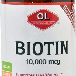 Olympian Labs Biotin 10000 mcg - 60 Comprimidos: Potencialize Cabelos, Pele e Unhas