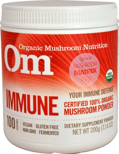 OM Organic Mushroom Nutrition Immune - Suplemento de Cogumelos Orgânicos 202g - Fortaleça Sua Imunidade