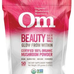 OM Suplemento Nutricional em Pó de Cogumelos Orgânicos - Beleza e Bem-Estar - 99g
