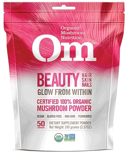 OM Suplemento Nutricional em Pó de Cogumelos Orgânicos - Beleza e Bem-Estar - 99g
