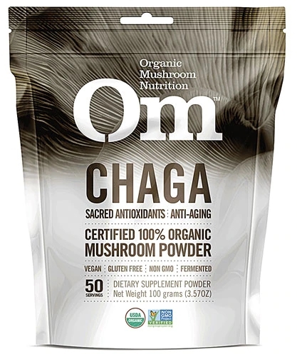 OM Organic Mushroom Nutrition Chaga em Pó - 100g: Vitalidade e Bem-Estar Natural