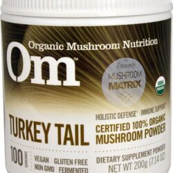Cogumelo Orgânico Turkey Tail OM Nutrition - 200g - Trametes Versicolor para Bem-Estar