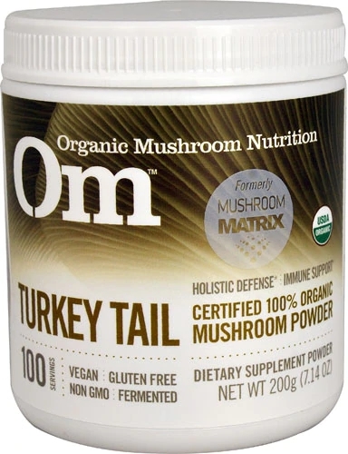 Cogumelo Orgânico Turkey Tail OM Nutrition - 200g - Trametes Versicolor para Bem-Estar