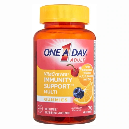 One-A-Day VitaCraves Gomas Multivitamínicas para Imunidade Adulto - 70 Unidades