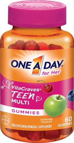 One-A-Day VitaCraves Teen Multi Gummies para Meninas - Multivitamínico Completo 60 Unidades