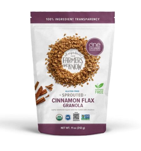 One Degree Organic Foods Organic Sprouted Granola Cinnamon Flax -- 11 oz