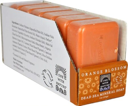 One With Nature Dead Sea Mineral Bar Soap Orange Blossom -- 6 Bars