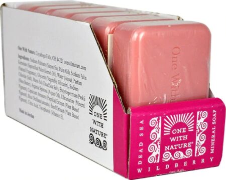 One With Nature Dead Sea Mineral Bar Soap Wildberry -- 6 Bars