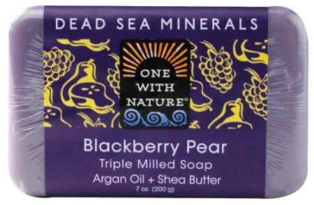 One With Nature Dead Sea Minerals Bar Soap Blackberry Pear -- 7 oz