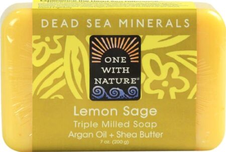 One With Nature Dead Sea Mineral Soap Lemon Sage -- 7 oz