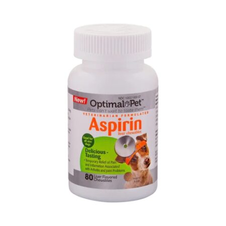 Optimal Pet Aspirin Liver Chewables -- 80 Chewables