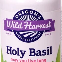Oregon's Wild Harvest Manjericão Sagrado (Holy Basil) - 60 Cápsulas Vegetarianas Não Transgênicas