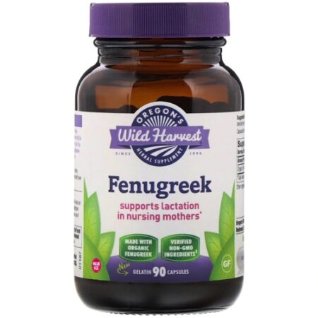 Oregon's Wild Harvest Organic Fenugreek -- 180 Vegetarian Capsules