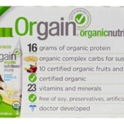 Orgain Shake Nutricional Orgânico Baunilha Doce - 12 Unidades (Aprox. 480g Total)
