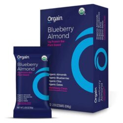 Orgain Protein Bars Blueberry Almond - Barra de Proteína Vegana 12 Unidades (Aprox. 60g cada)