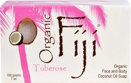 Organic Fiji Face and Body Coconut Oil Bar Soap Tuberose -- 7 oz