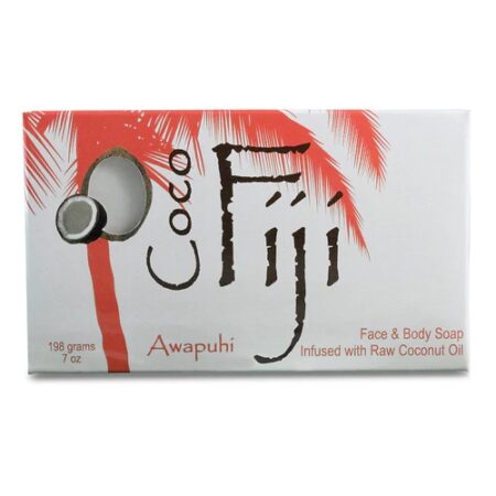 Organic Fiji Face and Body Coconut Oil Soap Awapuhi -- 7 oz