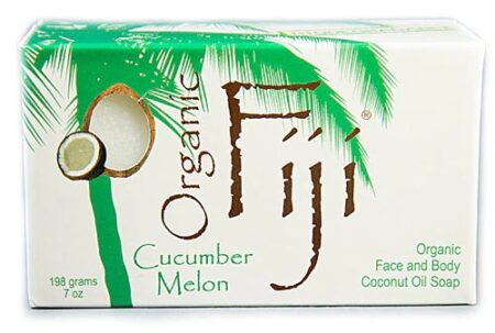 Organic Fiji Face and Body Coconut Oil Soap Cucumber Melon -- 7 oz