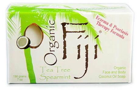 Organic Fiji Organic Face and Body Coconut Oil Soap Tea Tree Spearmint -- 7 oz