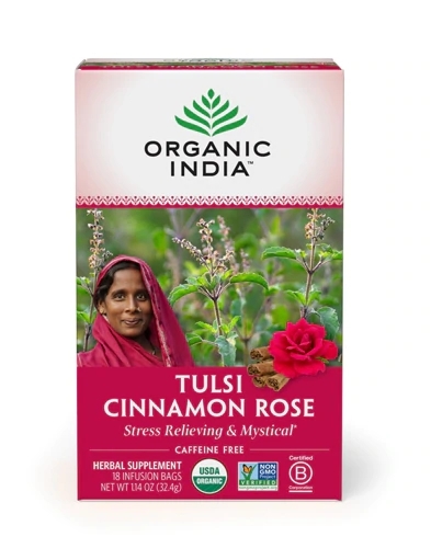 Chá de Tulsi Orgânico India Canela Rosa - 18 Sachês (27g)