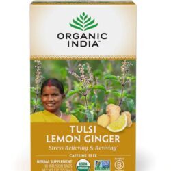 Chá Orgânico Tulsi Limão Gengibre Organic India - 18 Sachês (2g por Sachê)