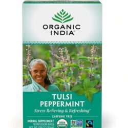 Chá Orgânico Tulsi Peppermint Organic India - 18 Sachês (1.7g cada)