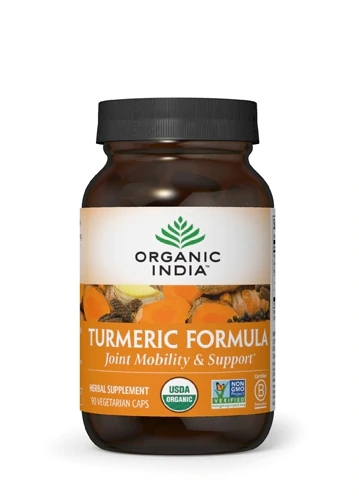 Organic India Cúrcuma Fórmula 90 Cápsulas Veganas - Potência Natural para Sua Saúde