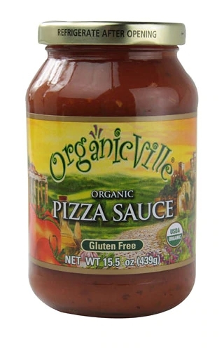 Molho de Tomate Orgânico para Pizza Organicville - 439g (15.5 oz)