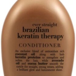 Organix Ever Straight Brazilian Keratin Therapy Condicionador 385ml - Cabelos Lisos e Sedosos