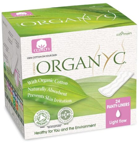 Organyc Cotton Panty-Liners Light Flow -- 24 Individually Wrapped Pads