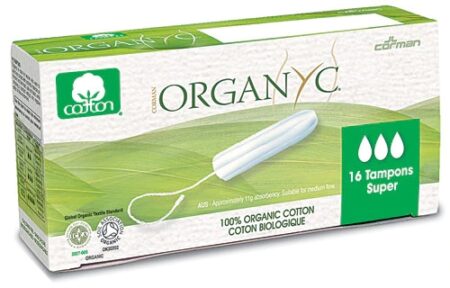 Organyc Tampons Super Cotton without Applicator -- 16 Tampons