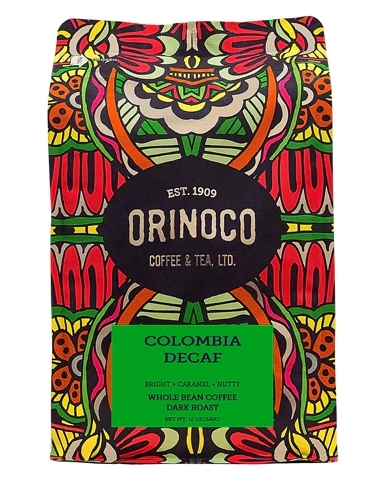 Café Colombiano Descafeinado Torra Escura Orinoco - Grãos Inteiros 340g