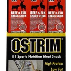 Ostrim Natural Beef & Elk Snack Stick Habanero - 10 Unidades (Aprox. 283g) - Sabor Picante e Proteína Pura