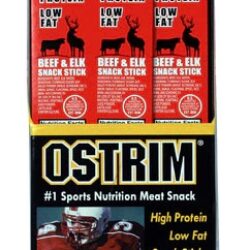 Ostrim Snack Stick Beef & Elk Teriyaki - 10 Unidades (Aprox. 283g) - Lanche Proteico Natural