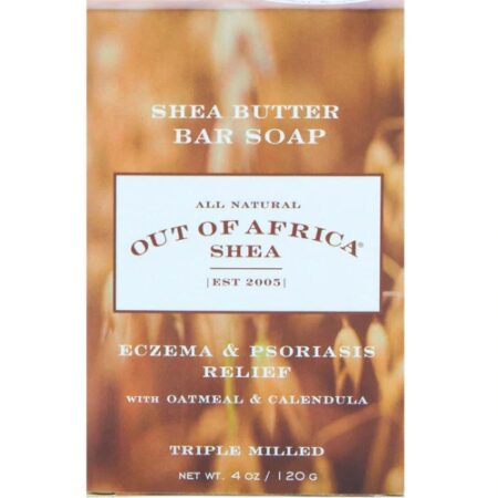 Out Of Africa Shea Bar Soap with Oatmeal & Calendula for Eczema & Psoriasis Relief -- 4 oz