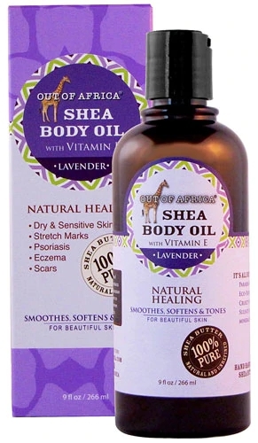 Óleo Corporal Out Of Africa Manteiga de Karité Lavanda 266ml - Hidratação Profunda e Bem-Estar