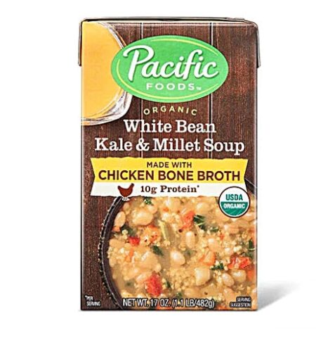 Pacific Foods Chicken Bone Broth Soup White Bean Kale & Millet -- 17 oz