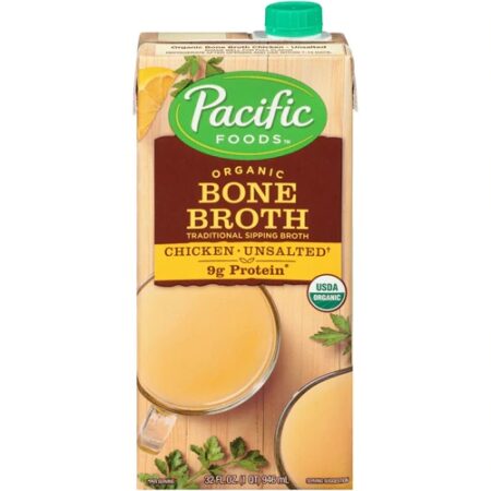 Pacific Foods Organic Bone Broth Unsalted Chicken -- 32 fl oz