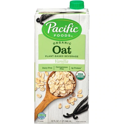 Pacific Foods Bebida Vegetal de Aveia Orgânica Sabor Baunilha - 946ml