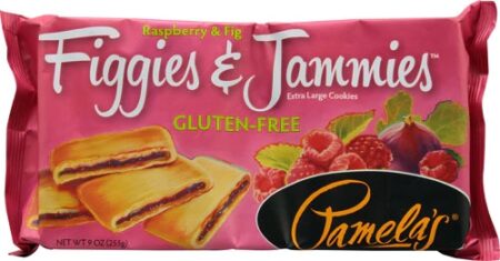 Pamela's Products Figgies & Jammies Extra Large Cookies Gluten Free Raspberry & Fig -- 9 oz