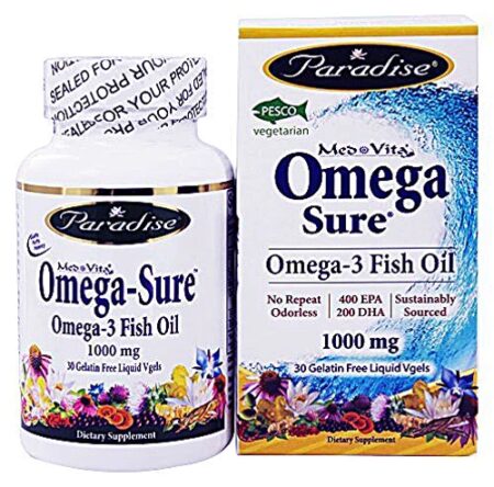 Paradise Herbs Med-Vita® Omega-Sure™ Omega-3 Fish Oil -- 1000 mg - 30 Gel