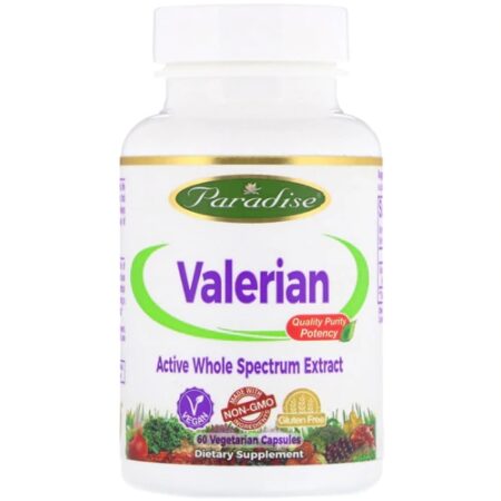 Paradise Herbs Valerian Root Active Whole Spectrum Extract -- 60 Vegetarian Capsules