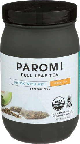 Chá Detox With Me® Paromi Tea 15 Sachês Piramidais Biodegradáveis - Purificação Natural