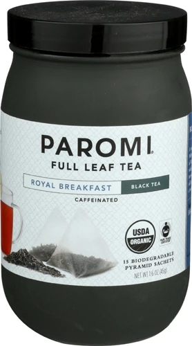 Chá Preto Royal Breakfast Paromi Tea Full Leaf - 15 Sachês Biodegradáveis