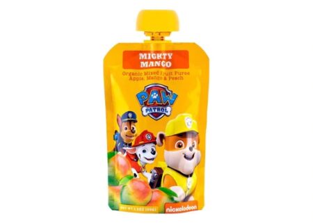 Paw Patrol Organic Mixed Fruit Puree Squeeze Pouch Mighty Mango -- 10 Pack